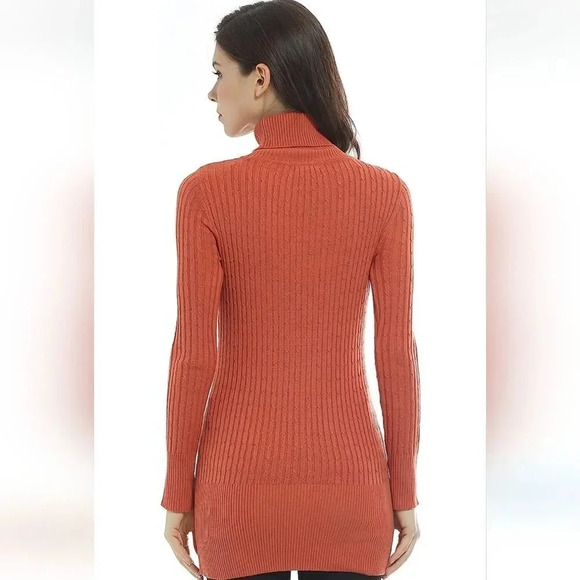 NWOT Sofishie White Cream Cable Knit Super Soft & Comfy Sweater Turtle in Large - Picture 7 of 7